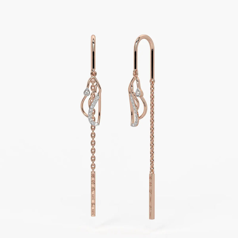 Twisted Heart Drop Earrings