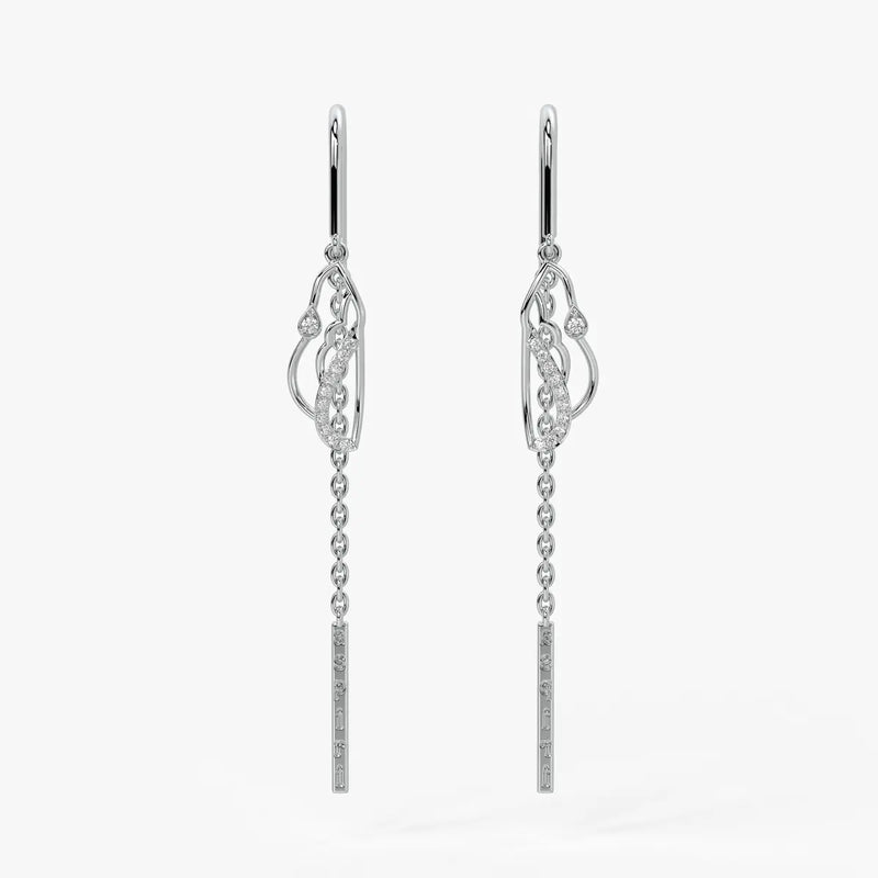 Twisted Heart Drop Earrings
