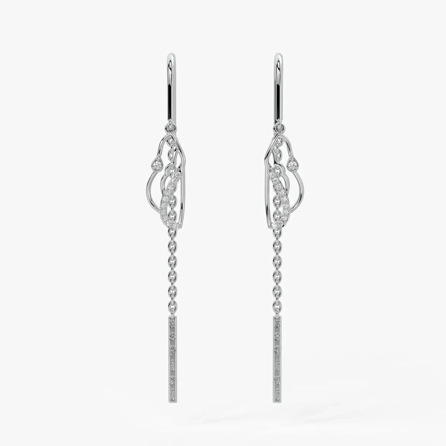 Twisted Heart Drop Earrings