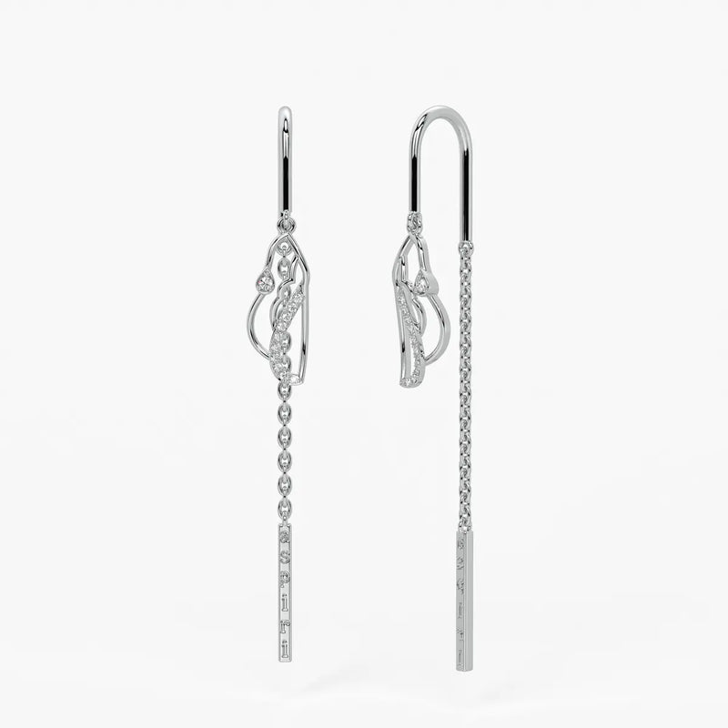 Twisted Heart Drop Earrings