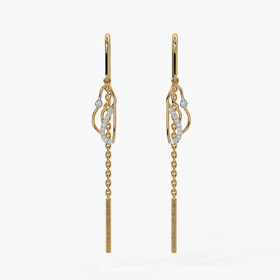 Twisted Heart Drop Earrings
