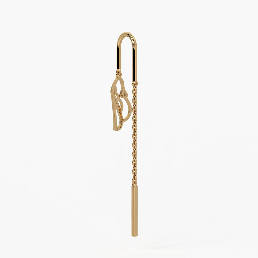 Twisted Heart Drop Earrings