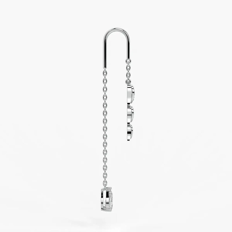 Regal Tulip & Gemstone Tassel Earrings