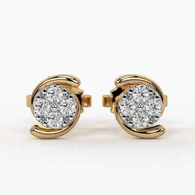 Aurelle Whirl Bloom Stud Earrings