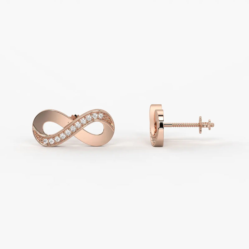 Infinity Curve Stud Earrings
