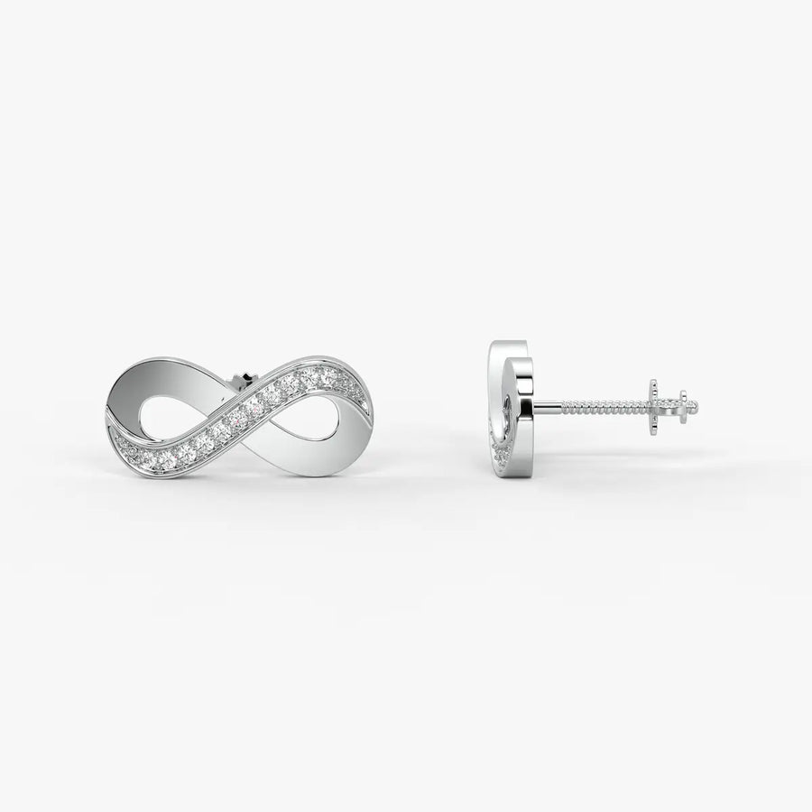 Infinity Curve Stud Earrings