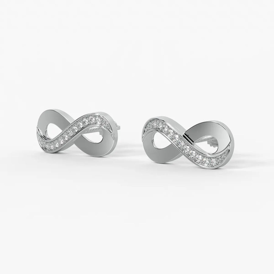 Infinity Curve Stud Earrings