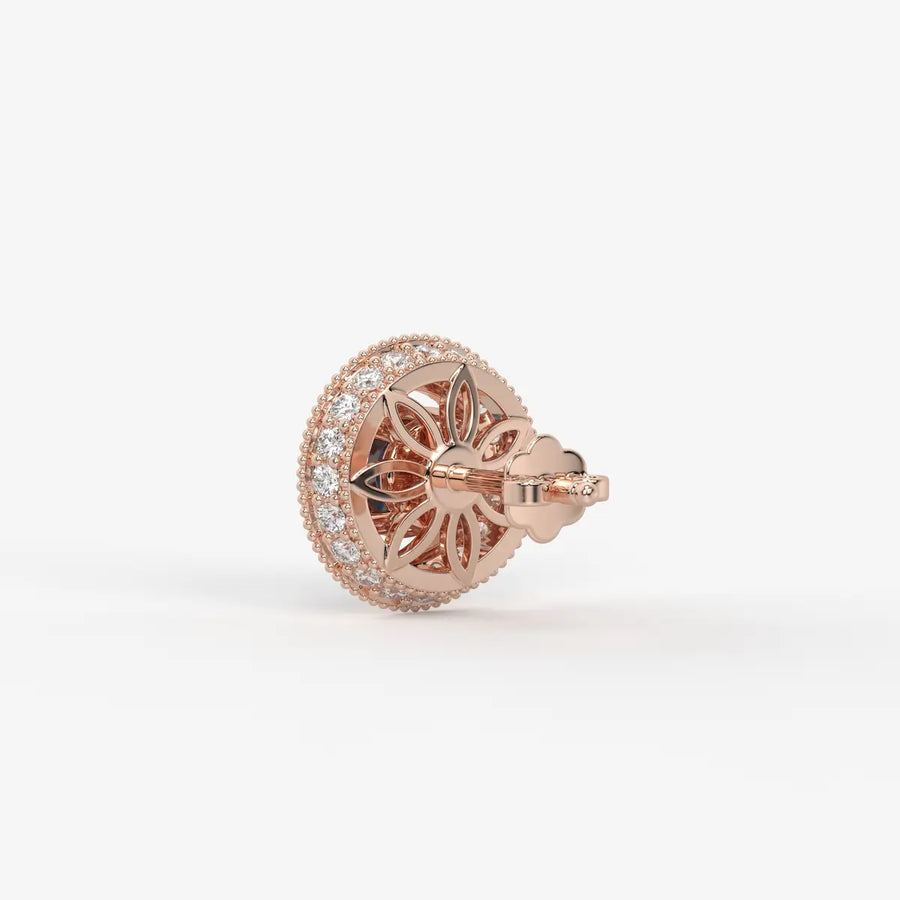 Celestara Halo Stud Earrings