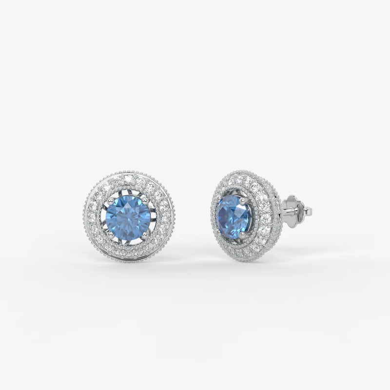 Celestara Halo Stud Earrings