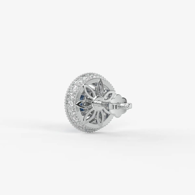 Celestara Halo Stud Earrings