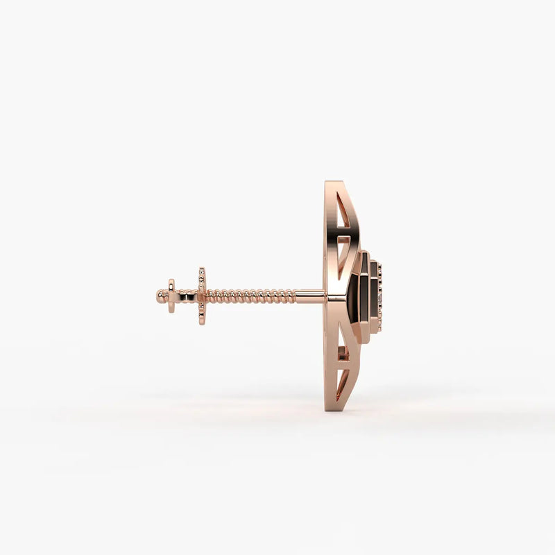 Square Cluster Stud Earrings