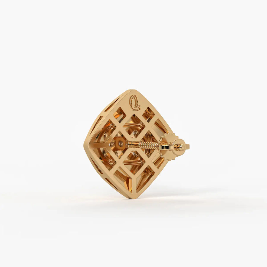 Square Cluster Stud Earrings
