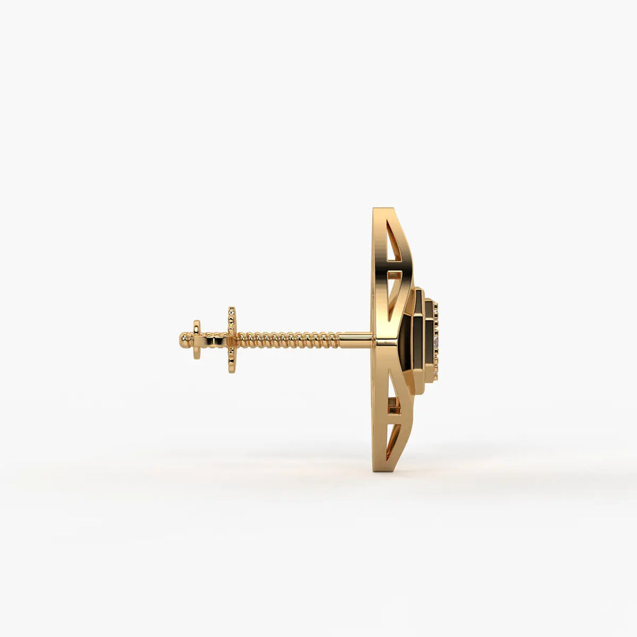 Square Cluster Stud Earrings