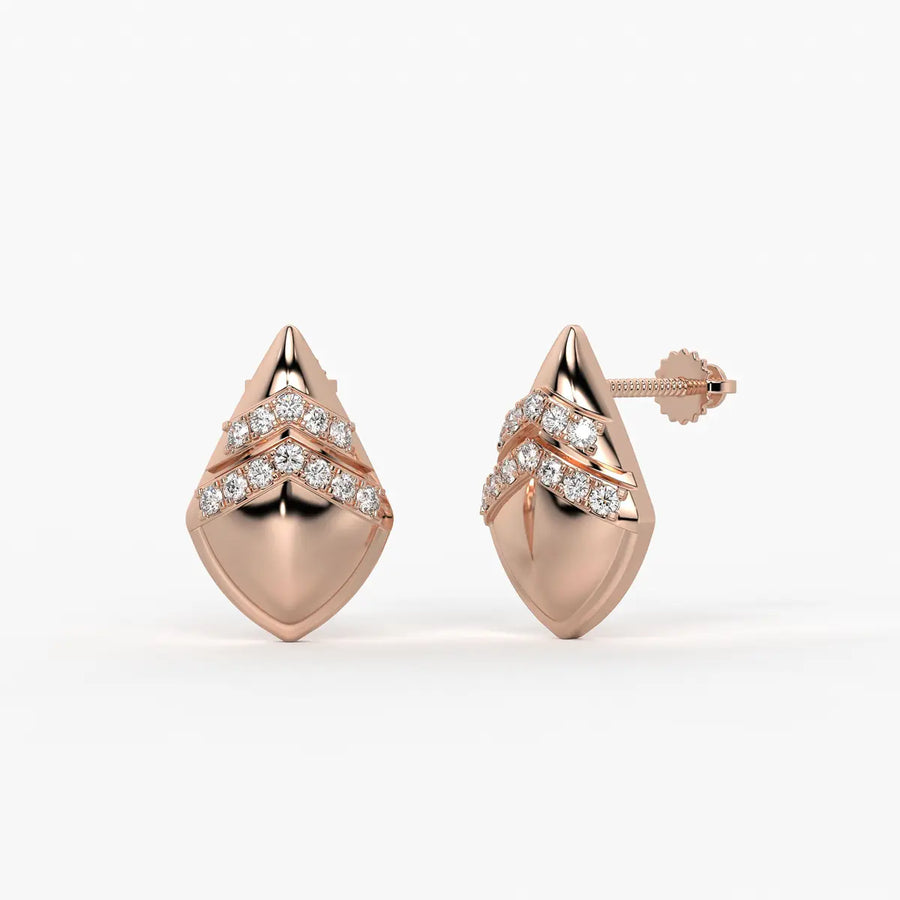 Chevron Spark Studs Earrings