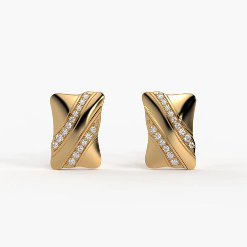 Wave Stripe Stud Earrings