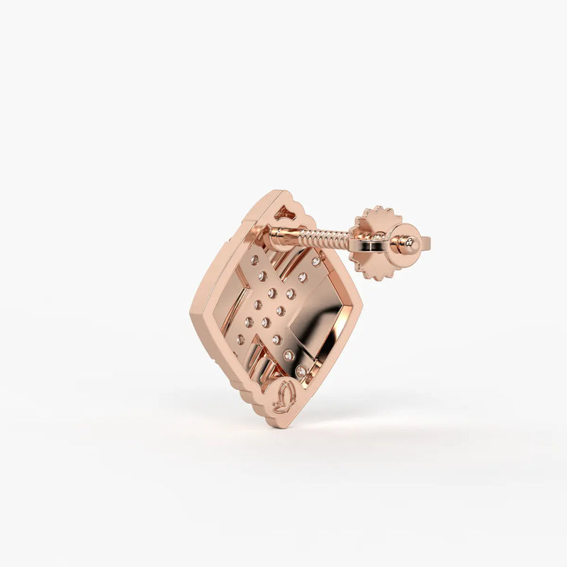 Criss Cross Square Stud Earrings