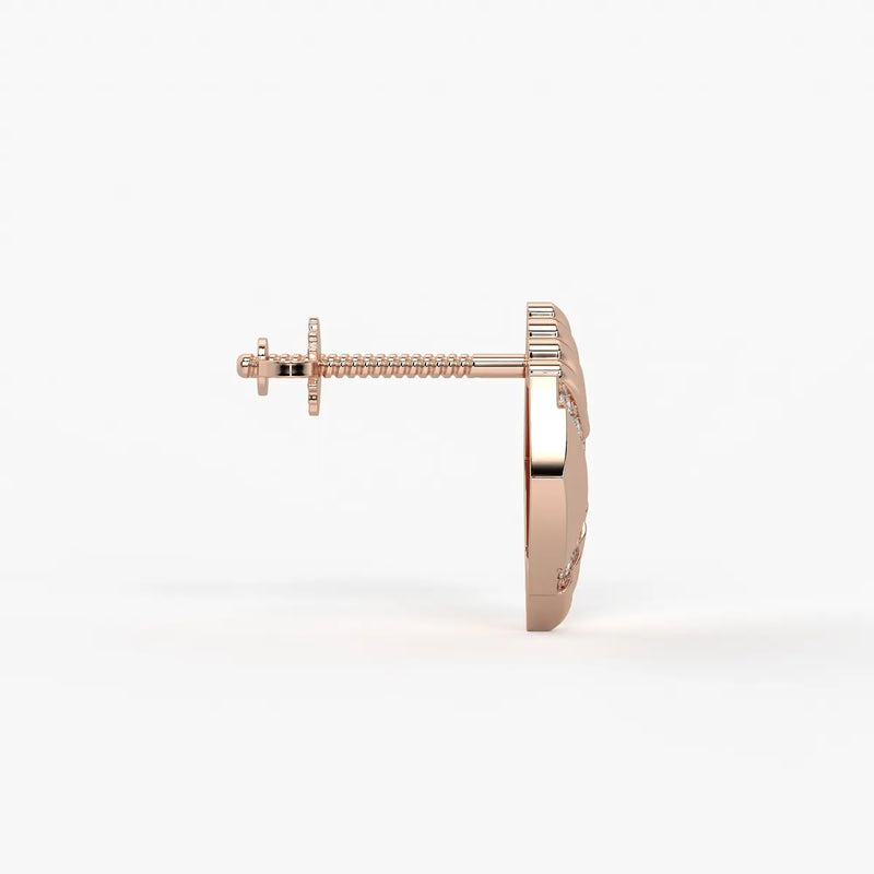 Criss Cross Square Stud Earrings