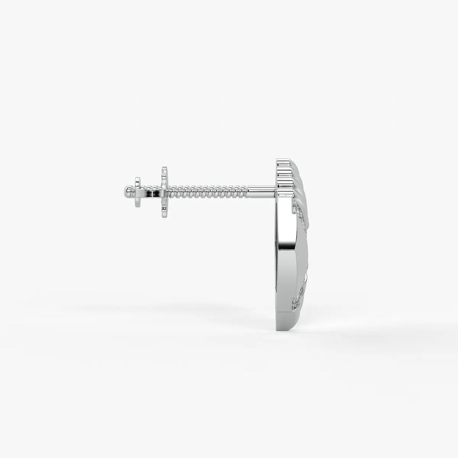 Criss Cross Square Stud Earrings