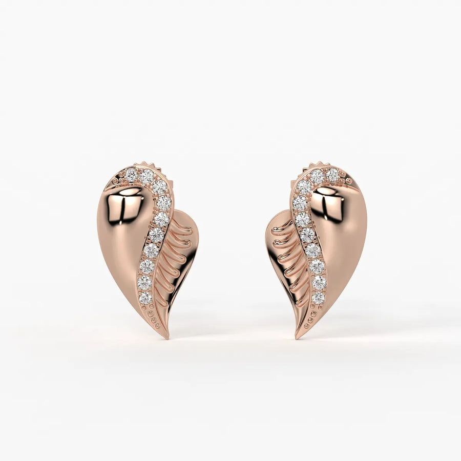 Feather Curve Stud Earrings