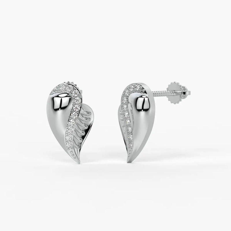 Feather Curve Stud Earrings