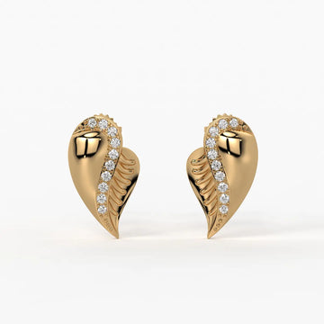 Feather Curve Stud Earrings