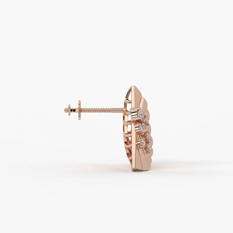 Radiant Fan Stud Earrings