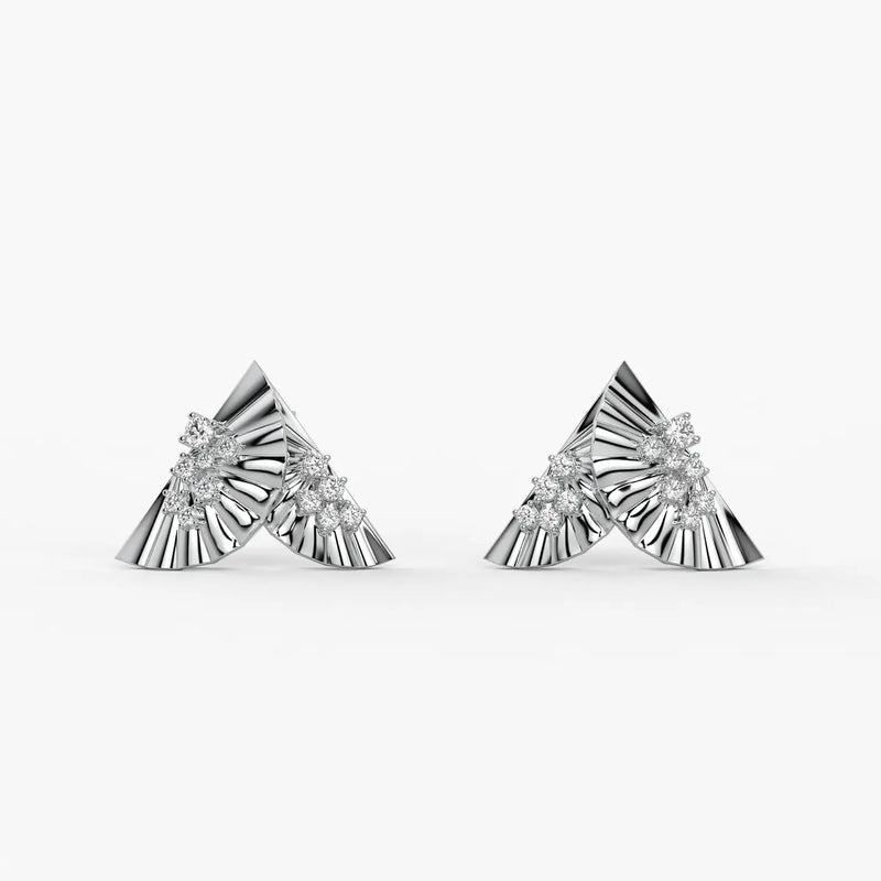 Radiant Fan Stud Earrings