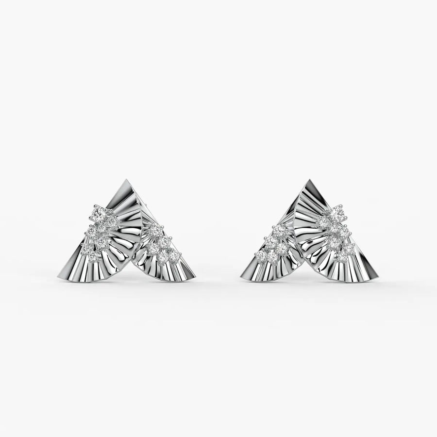 Radiant Fan Stud Earrings