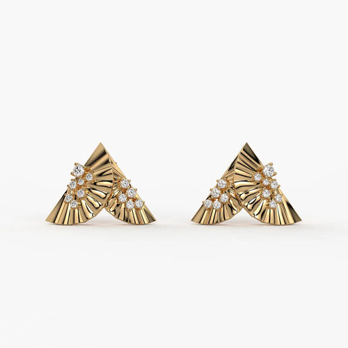 Radiant Fan Stud Earrings