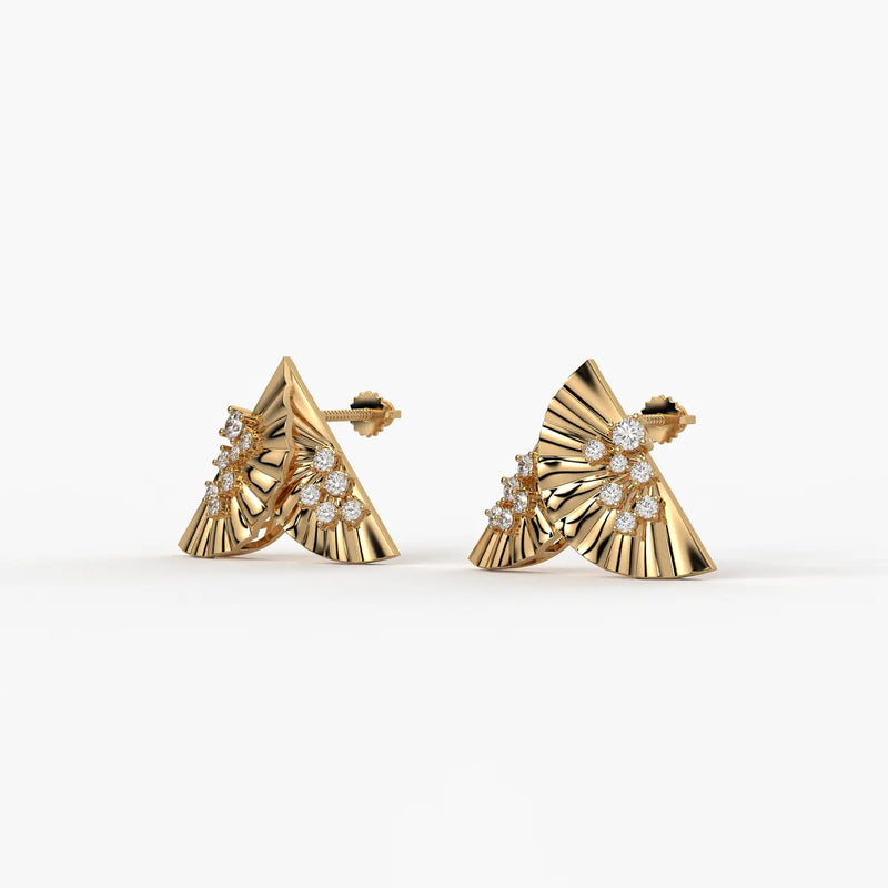 Radiant Fan Stud Earrings