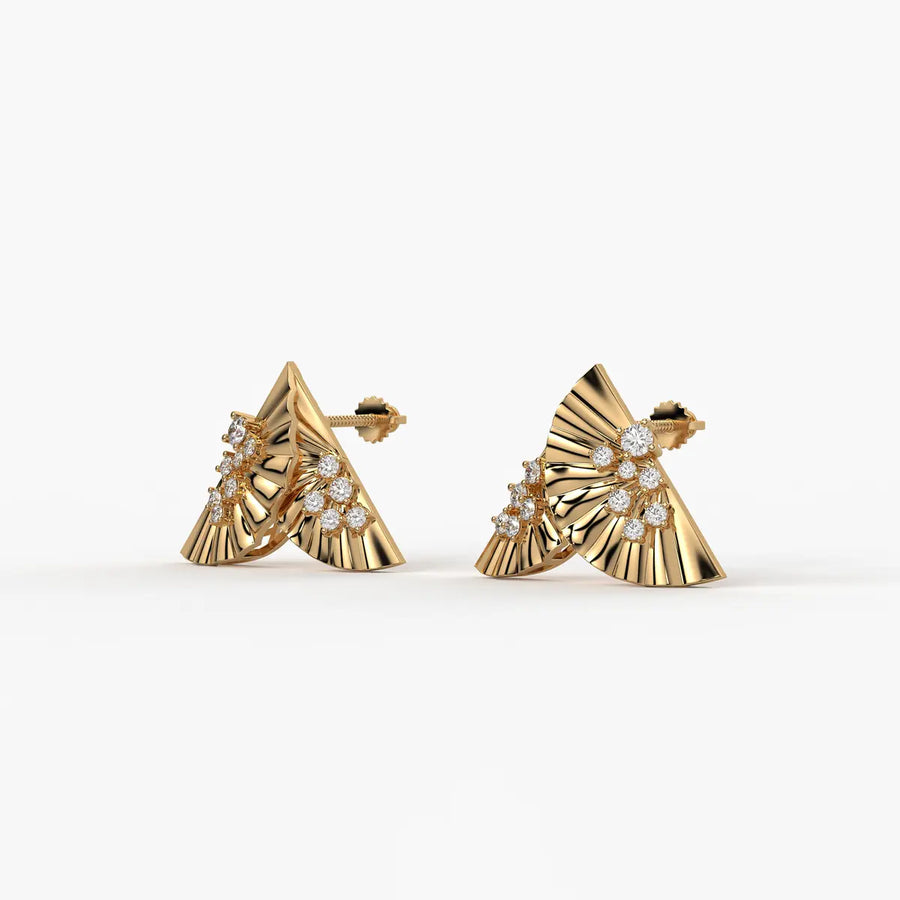 Radiant Fan Stud Earrings