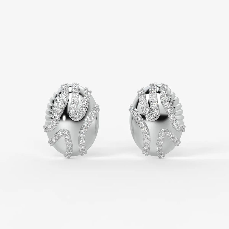 Radiant Wave Studs Earrings