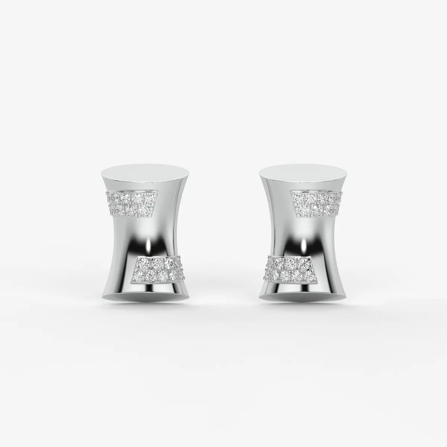 Curved Bar Diamond Studs