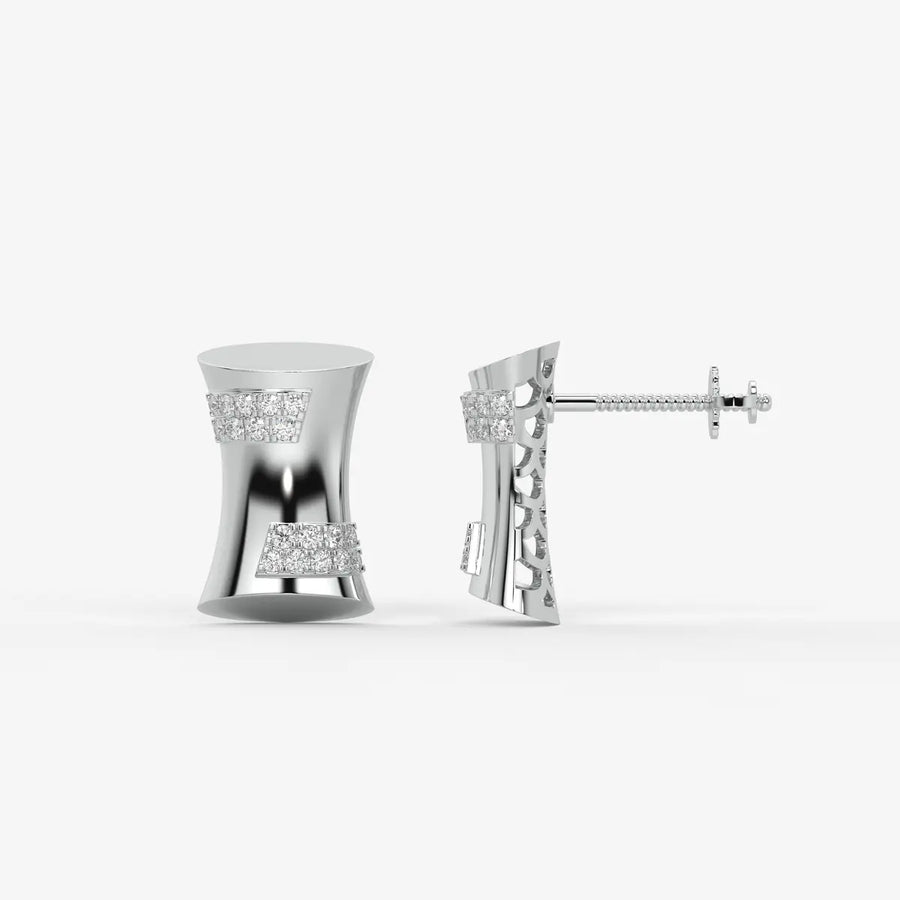 Curved Bar Diamond Studs