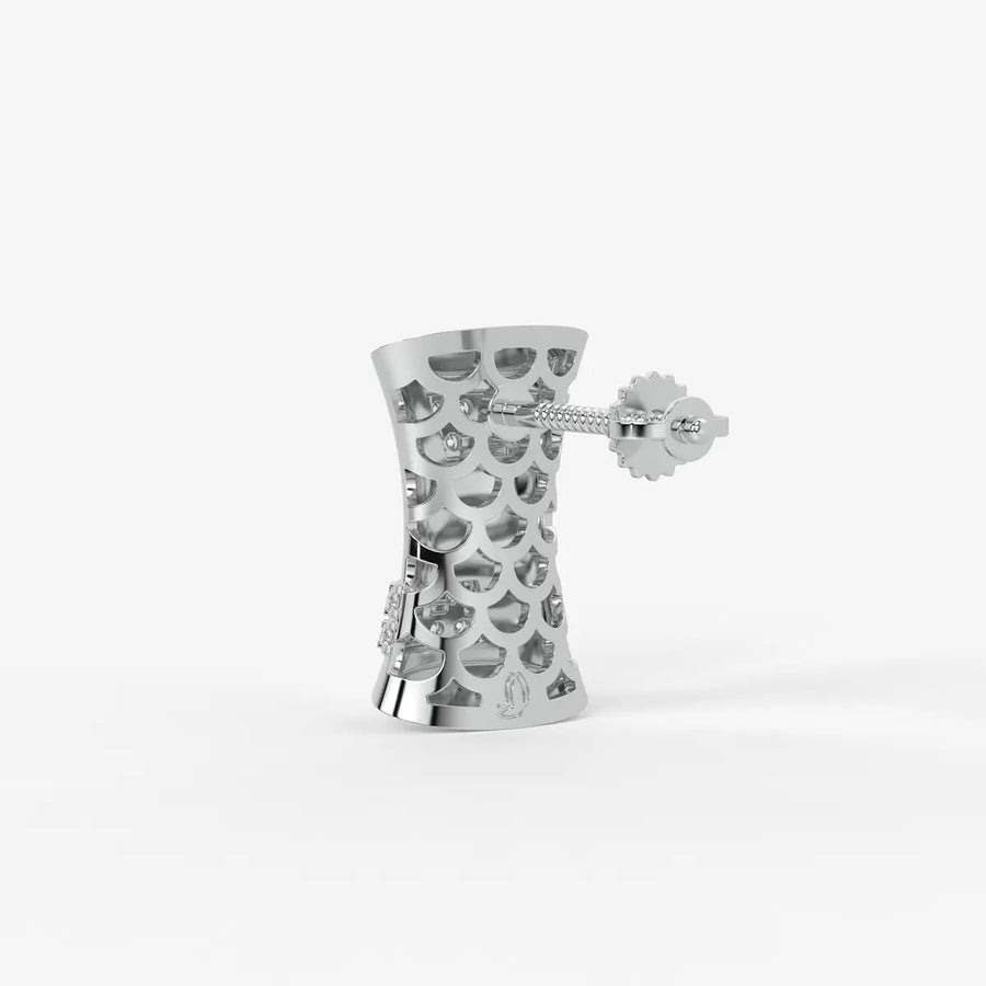 Curved Bar Diamond Studs