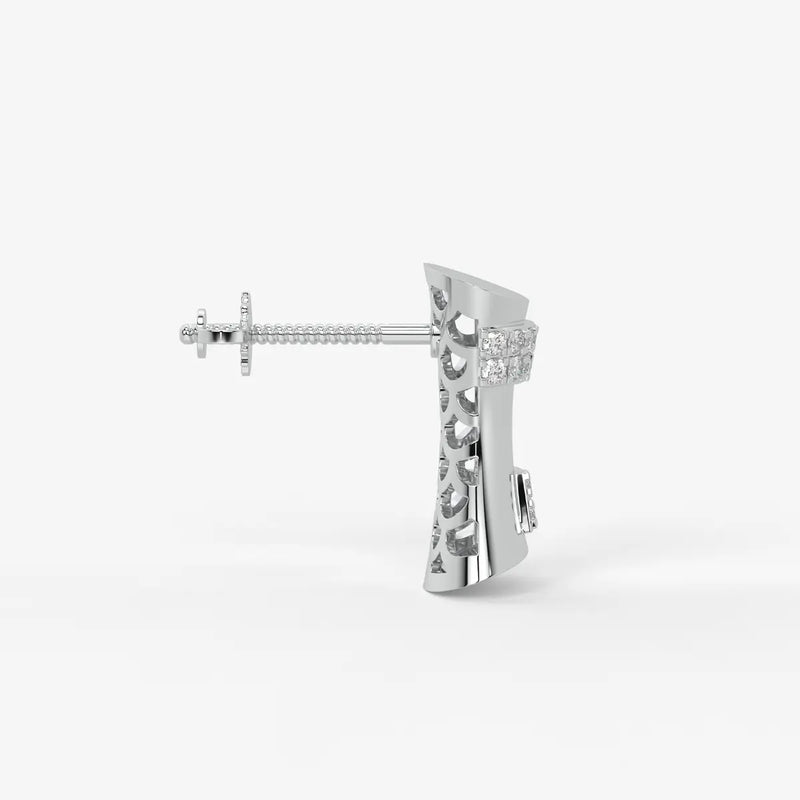 Curved Bar Diamond Studs