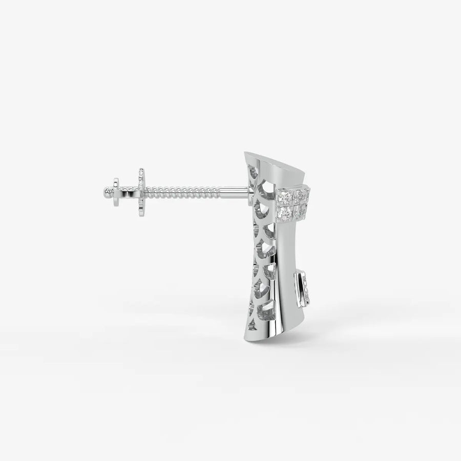 Curved Bar Diamond Studs