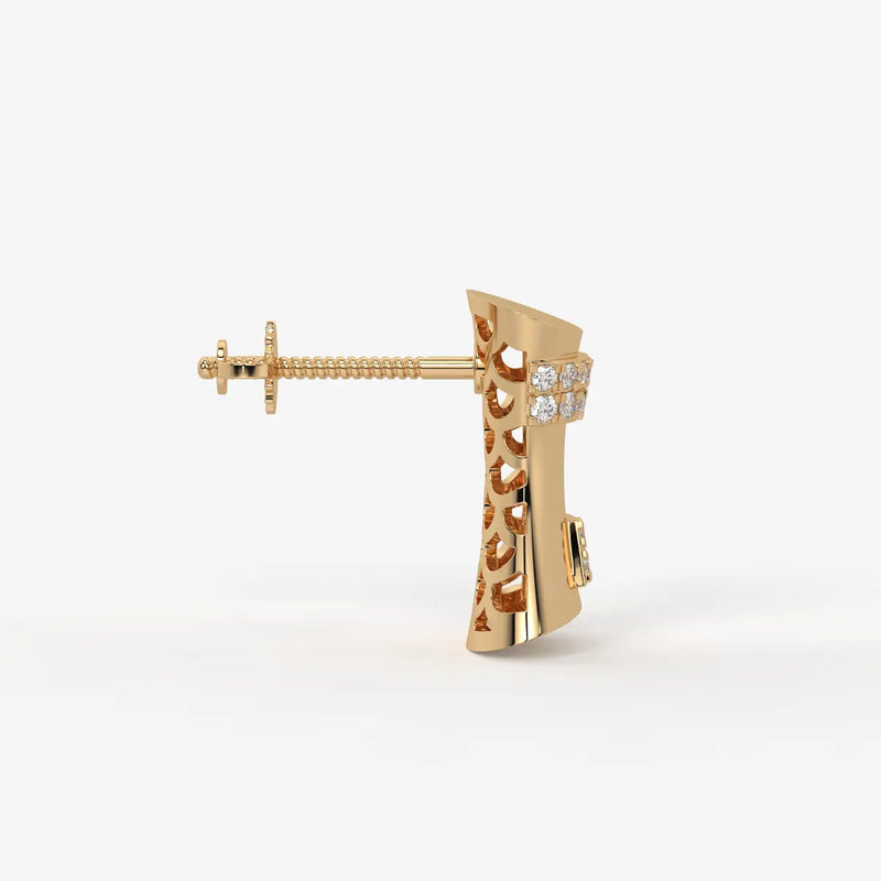 Curved Bar Diamond Studs