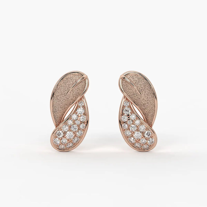 Twisted Leaf Stud Earrings