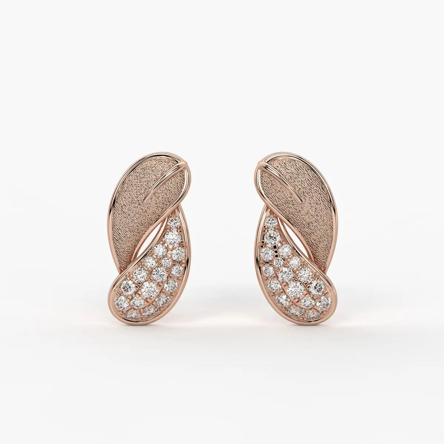 Twisted Leaf Stud Earrings