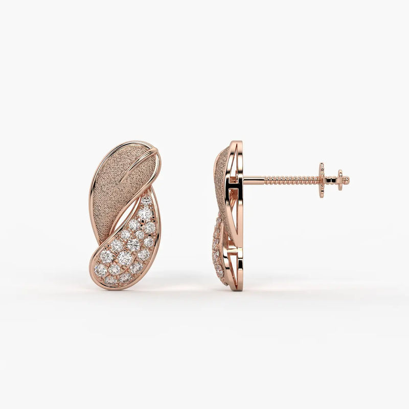 Twisted Leaf Stud Earrings