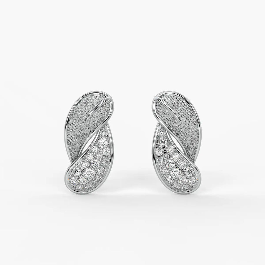 Twisted Leaf Stud Earrings