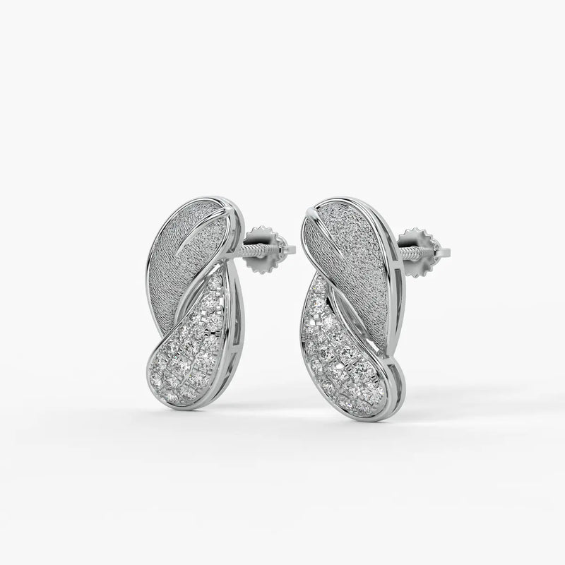 Twisted Leaf Stud Earrings
