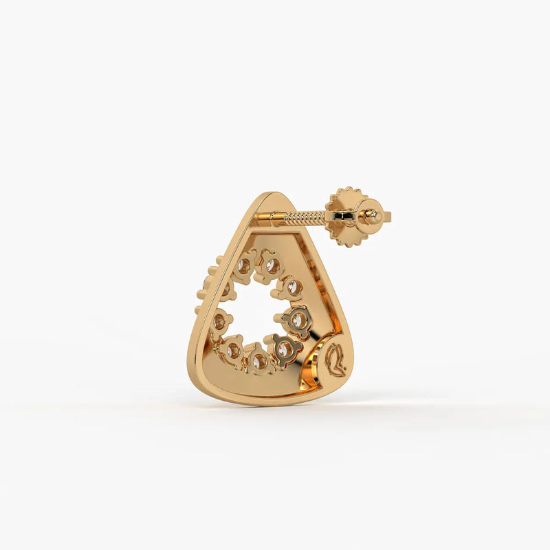 Triangle Halo Stud Earrings