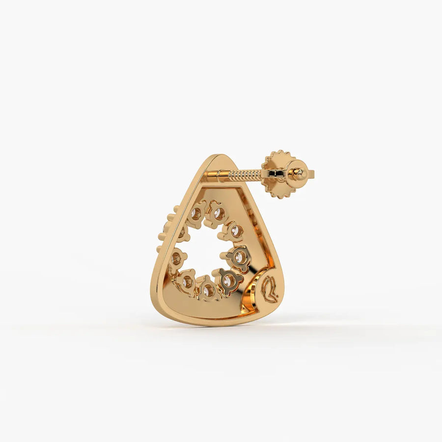 Triangle Halo Stud Earrings
