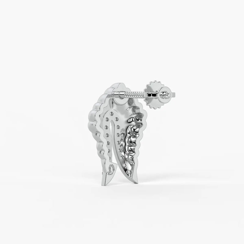 Feather Split Stud Earrings