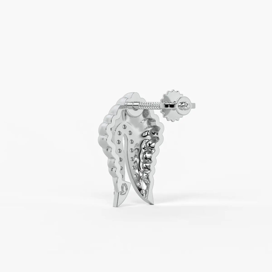 Feather Split Stud Earrings