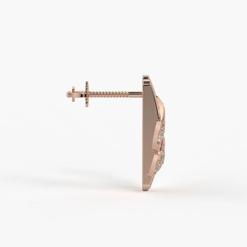 Golden Serpentine Studs Earrings