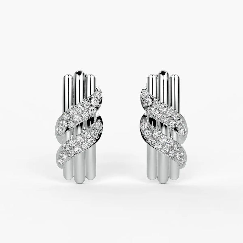 Golden Serpentine Studs Earrings