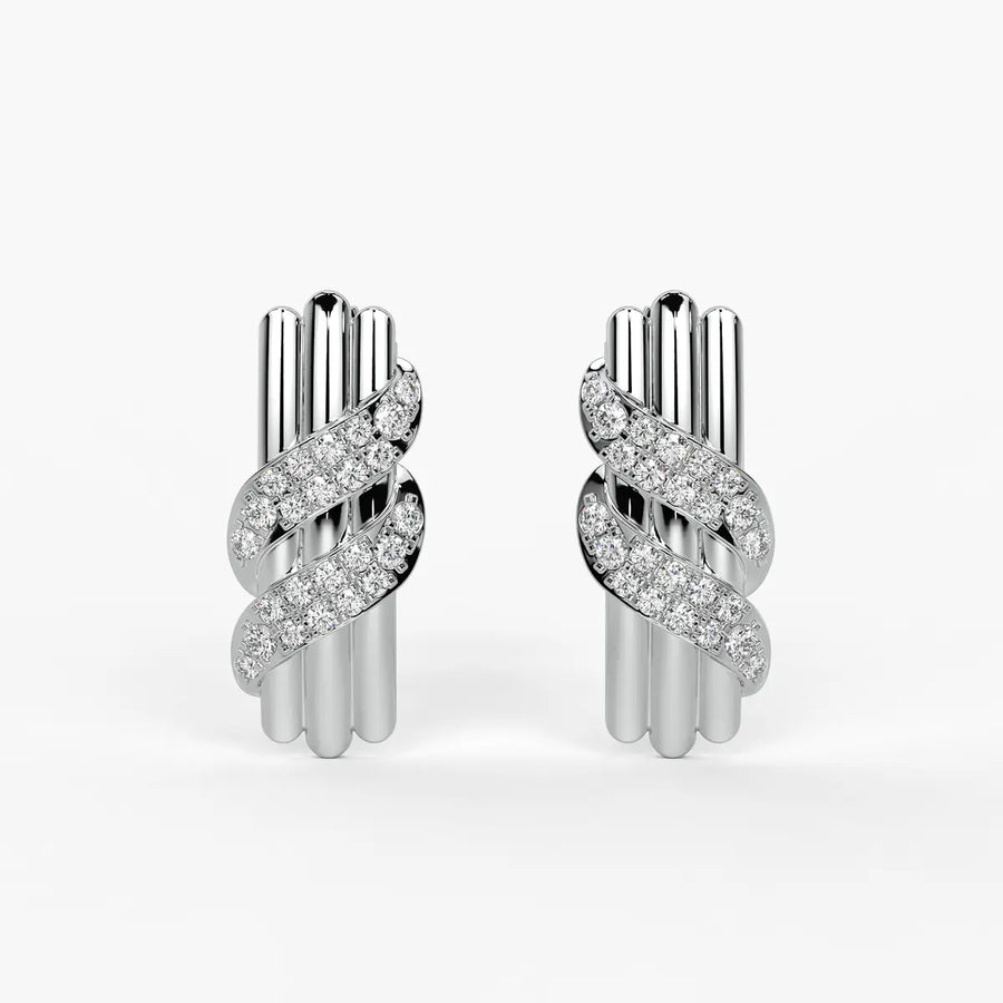 Golden Serpentine Studs Earrings
